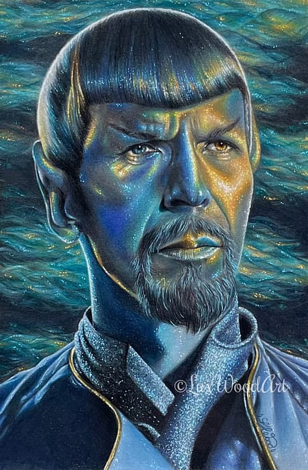 Spock galaxy portrait 2 - Mirror universe TOS fanart