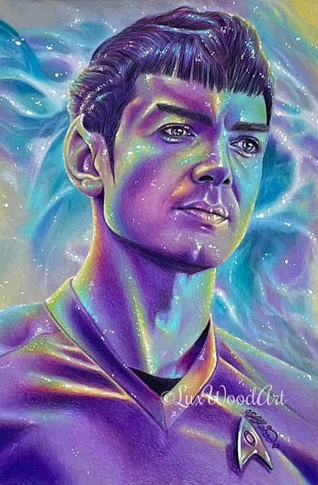 Ethan Spock galaxy 2 - rainbow colors - Strange New Worlds fanart