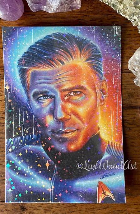 Captain Pike 1 card with a holographic stars finish - Star Trek