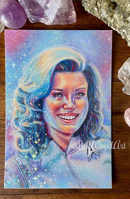 Una Chin Riley card with a holographic stars finish - Star Trek