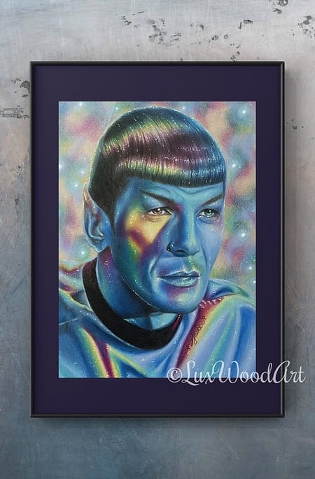 Blue galaxy Spock - Leonard Nimoy - Star Trek TOS