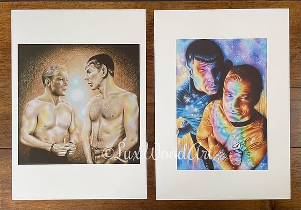 Kirk & Spock 1 & 2 print - WM - Lux Wood Art