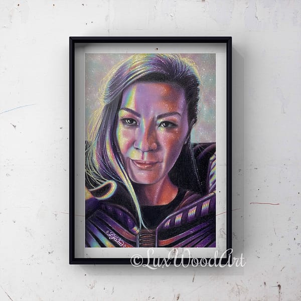 Philippa Georgiou galaxy portrait 1 - color pencil and posca - Star Trek fanart