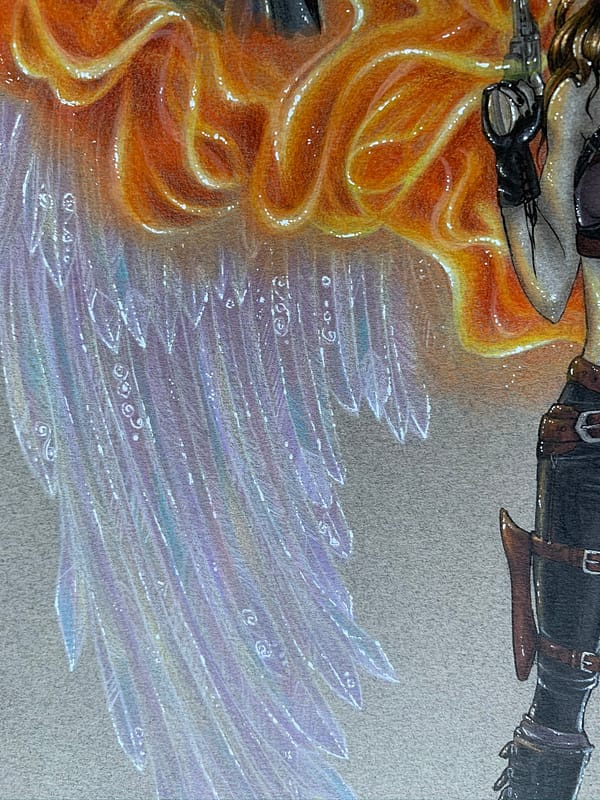 The end of times - closeup - Mixed media illustration on paper - Wynonna Earp fanart