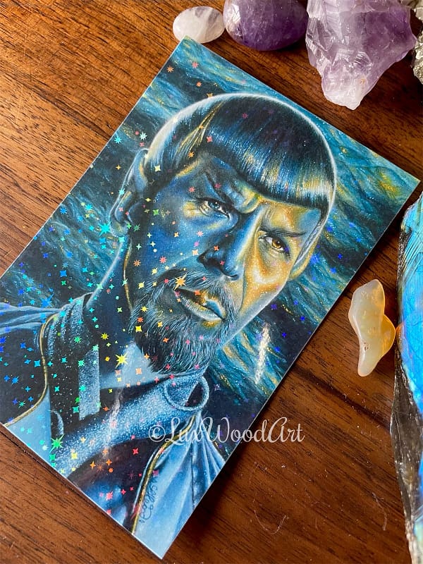 Mirror Spock card with a holographic stars finish - Star Trek