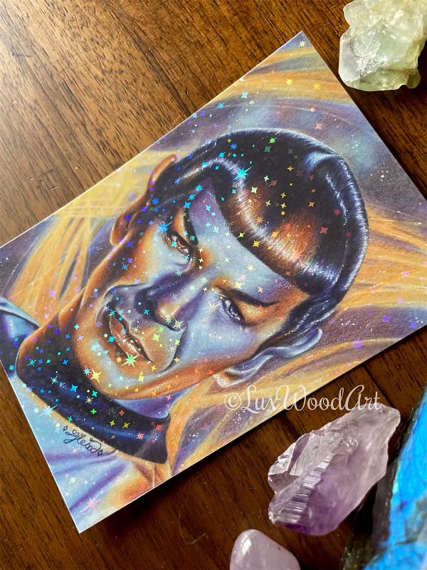 Spock 1 card with a holographic stars finish - Star Trek