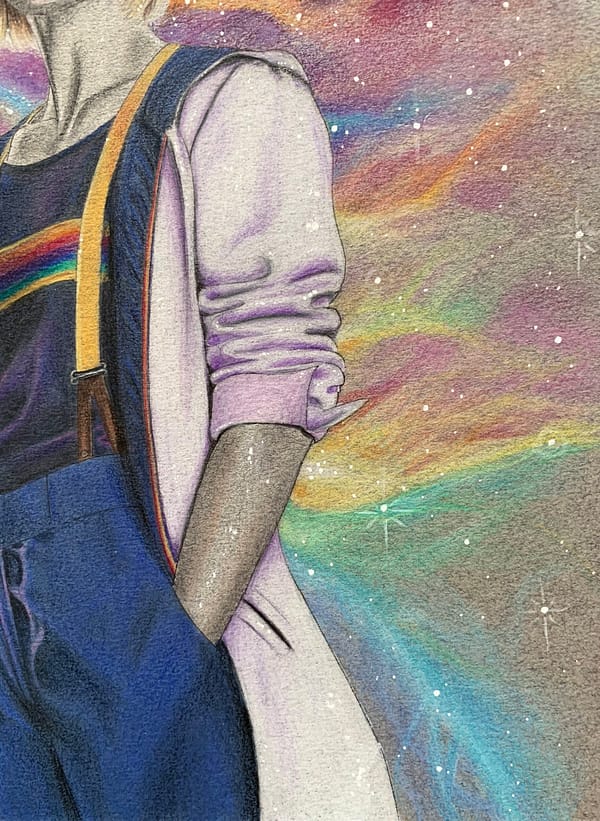 The 13th rainbow - Original mixed media illustration - Doctor Who fanart