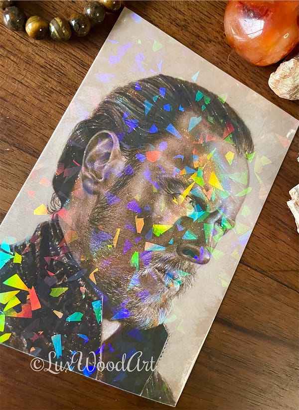 Sepia and rainbow Flint card with a holographic stars finish - Black Sails