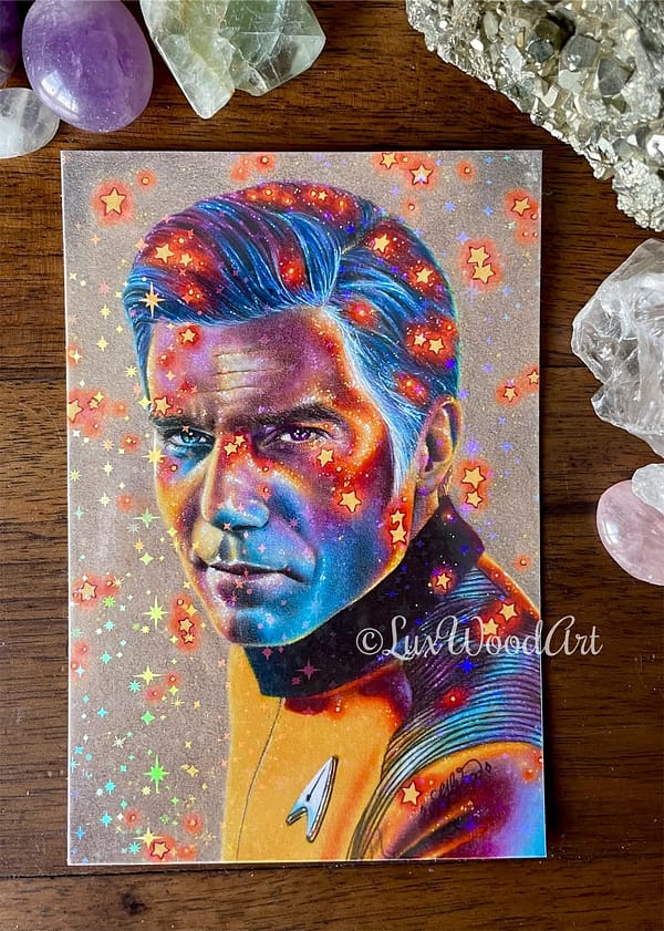 Captain Pike 2 card with a holographic stars finish - Star Trek