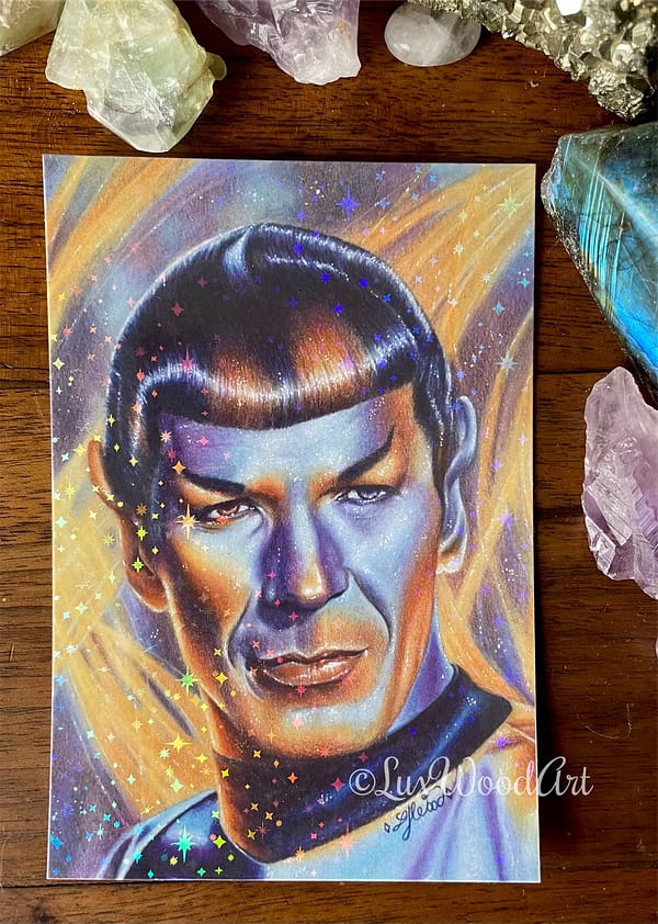 Spock 1 card with a holographic stars finish - Star Trek