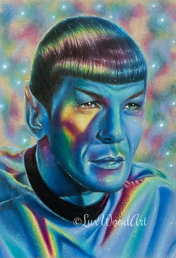 Blue galaxy Spock - Leonard Nimoy - Star Trek TOS