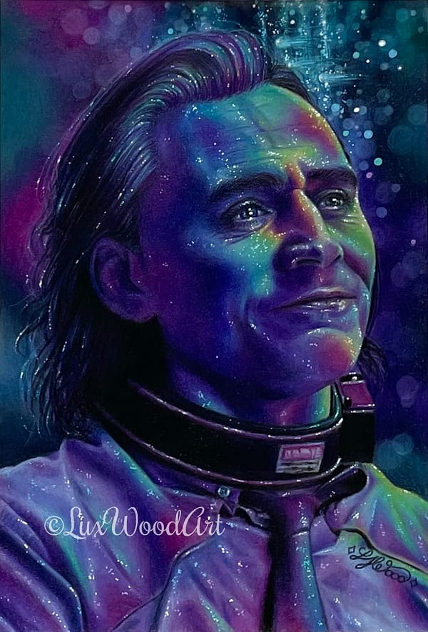 Loki dark flaire lights - Color pencil on toned tan paper - Tom Hiddleston fanart