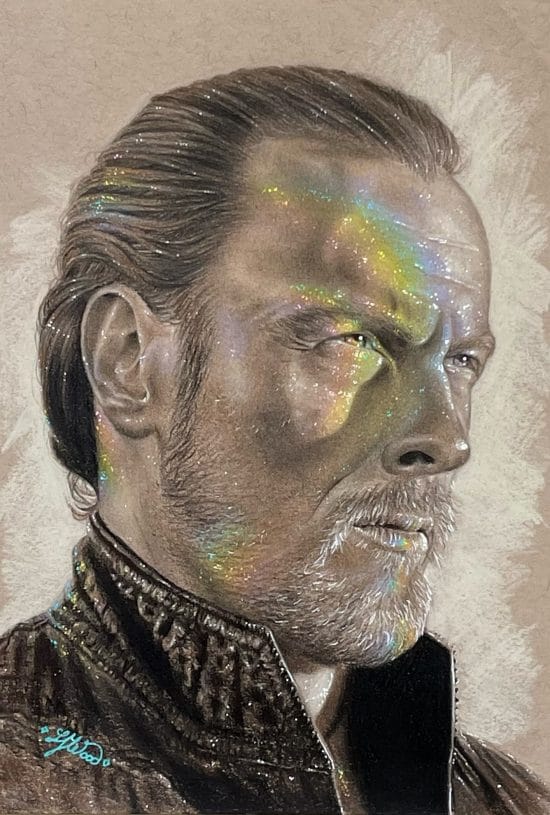 Why I became an artist - Captain flint sepia and rainbow- Lux Wood Art